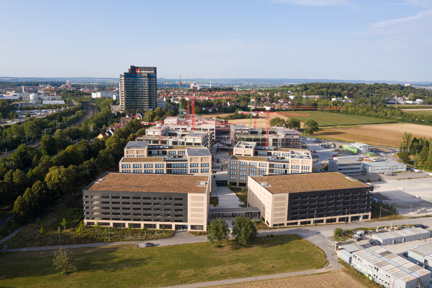 W&W Gruppe Campus Architekturfotografie Ludwigsburg Ken Wagner Fensterfassaden Drohnenaufnahmen
