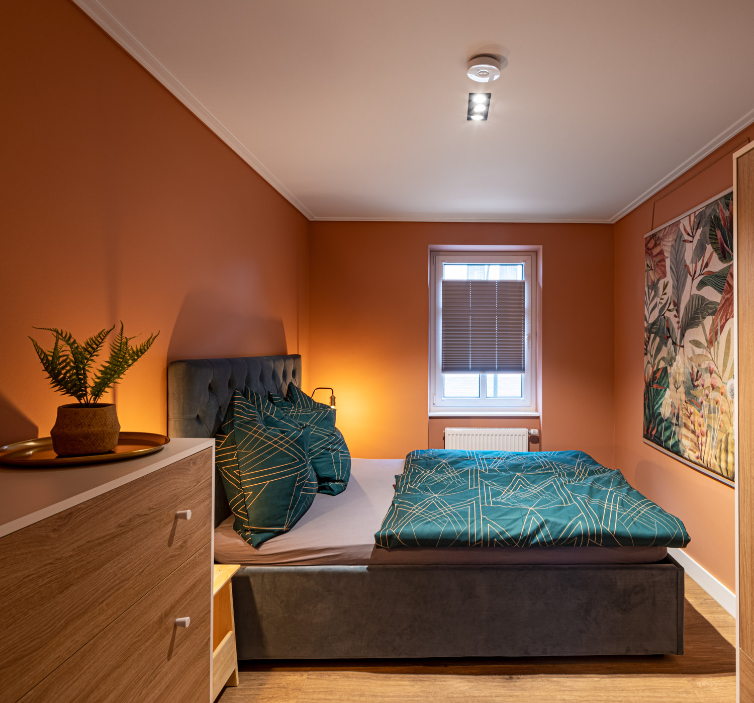 Architekturfotografie -Schlafzimmer in der Ferienwohnung in Dresden